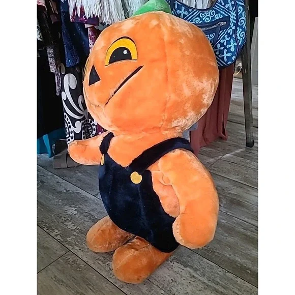 Vintage Halloween Wonder Toys Jack o Lantern Jumbo Plush Clean Odor Free 28"‎ - Picture 3 of 10